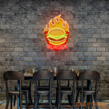 Custom Name Restaurant Fast Food Burger Led Neon Sign Light