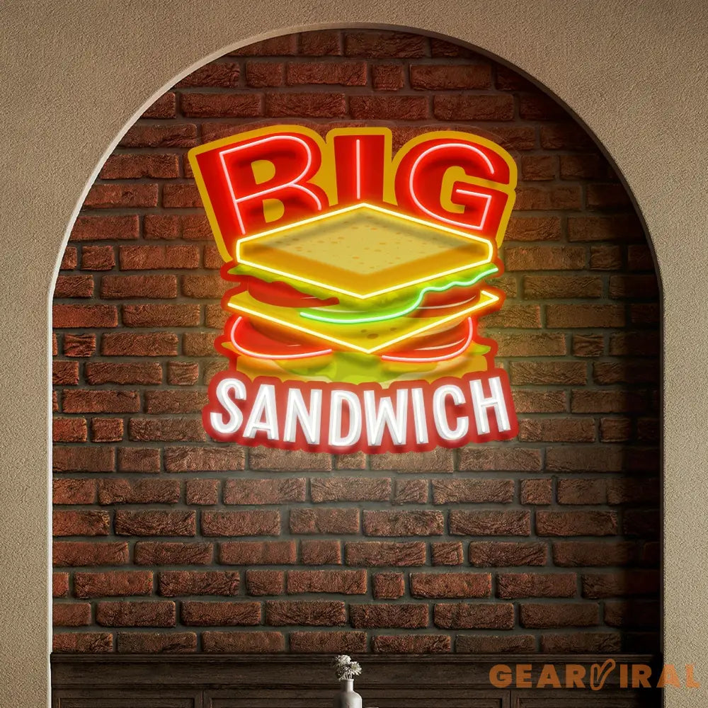 Custom Name Restaurant Fast Sandwich Led Neon Sign Light