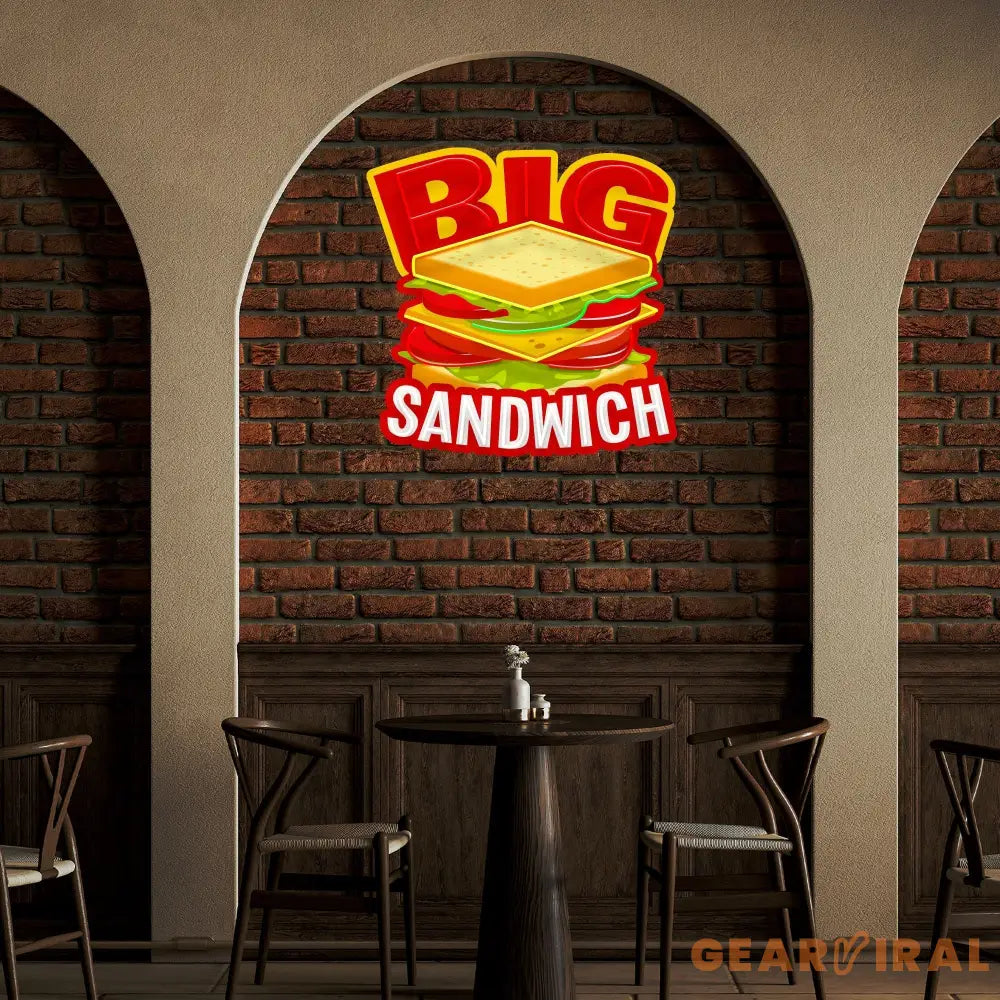 Custom Name Restaurant Fast Sandwich Led Neon Sign Light