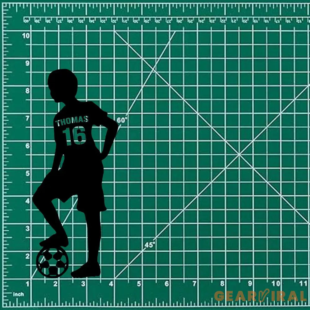 Custom Name Soccer Player Metal Sign Decorative Name Sign Personalized Split Letter Last Name Housewarming Monogram