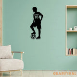 Custom Name Soccer Player Metal Sign Decorative Name Sign Personalized Split Letter Last Name Housewarming Monogram