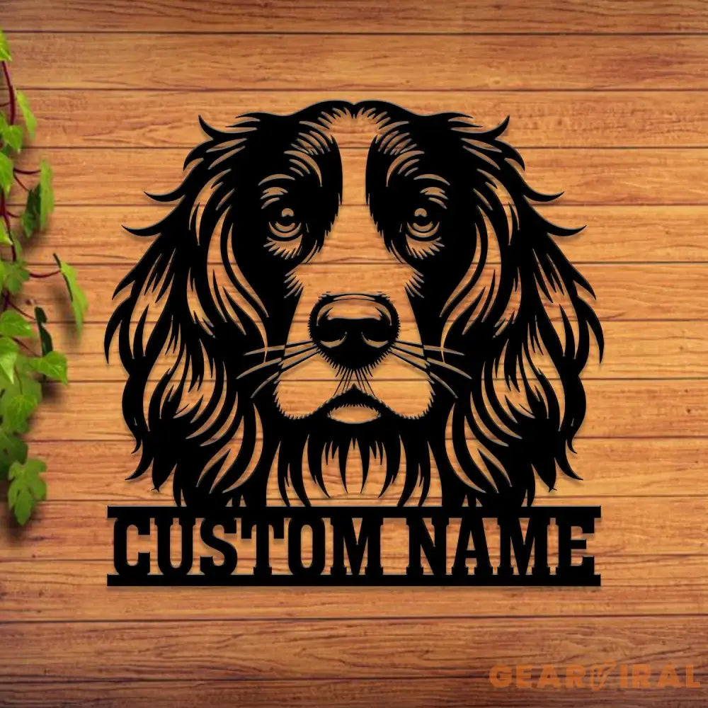 Custom Name Springer Spaniel Metal Sign with Led Light Springer Spaniel Sign Personalized Dog Sign Dog Monogram Dog Mom