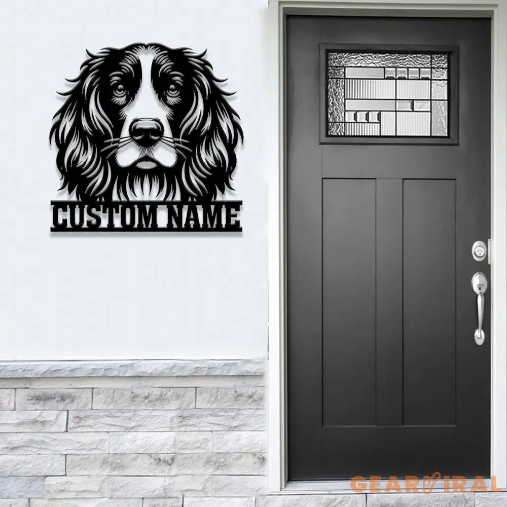 Custom Name Springer Spaniel Metal Sign with Led Light Springer Spaniel Sign Personalized Dog Sign Dog Monogram Dog Mom
