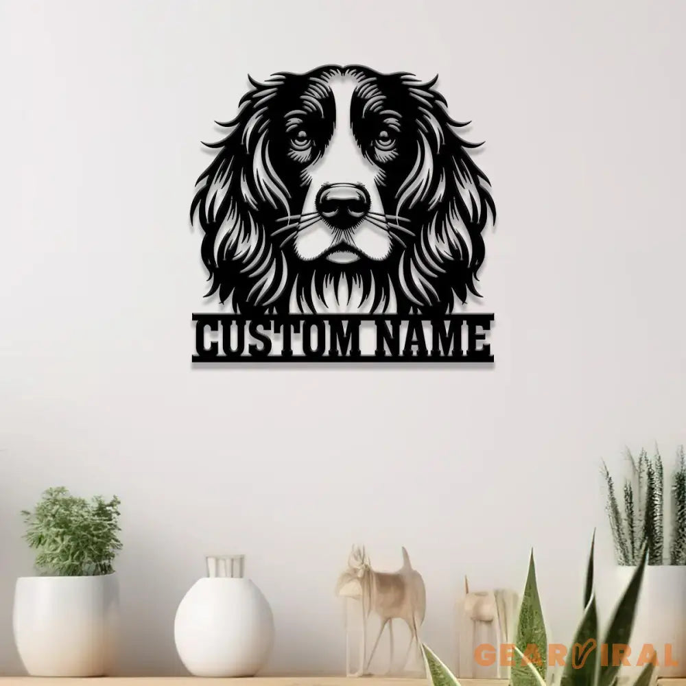 Custom Name Springer Spaniel Metal Sign with Led Light Springer Spaniel Sign Personalized Dog Sign Dog Monogram Dog Mom