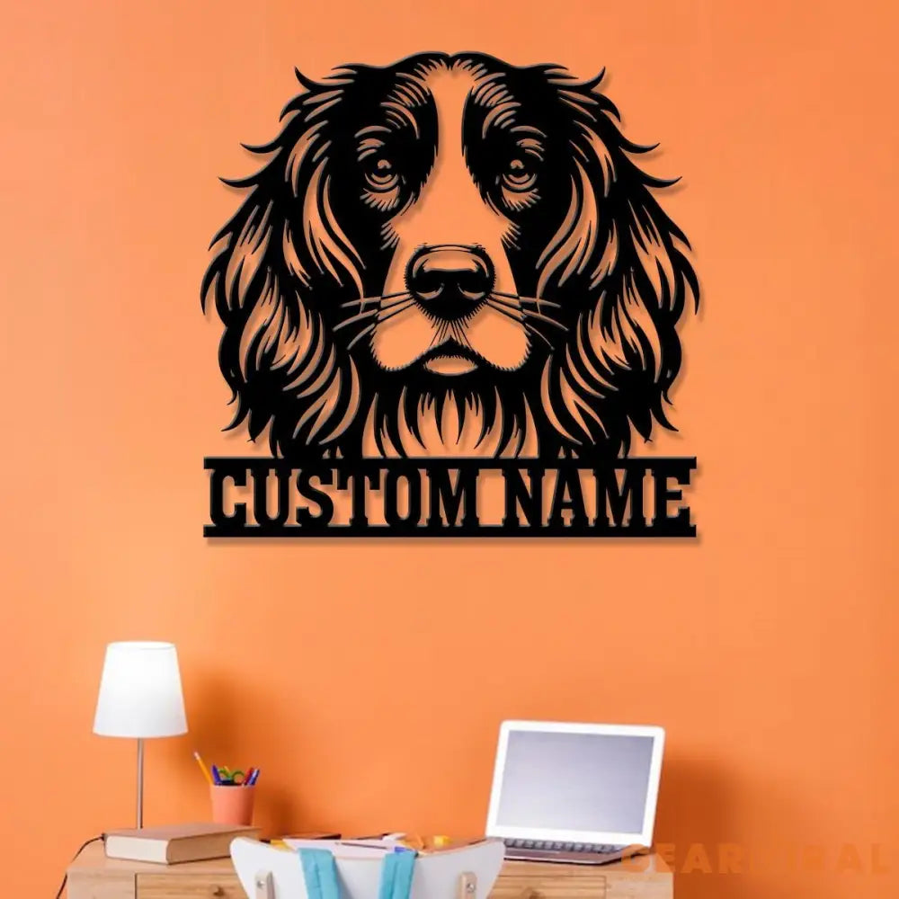 Custom Name Springer Spaniel Metal Sign with Led Light Springer Spaniel Sign Personalized Dog Sign Dog Monogram Dog Mom