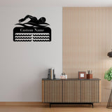 Custom Name Swimming Medal Holder with Led Light, Personalized Name of Swimmer Medal Hanger, Medal Display Awards Sign, Trophy Display Sign