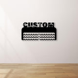 Custom Name Swimming Medal Holder with Led Light, Personalized Name of Swimmer Medal Hanger, Medal Display Awards Sign, Trophy Display Stand