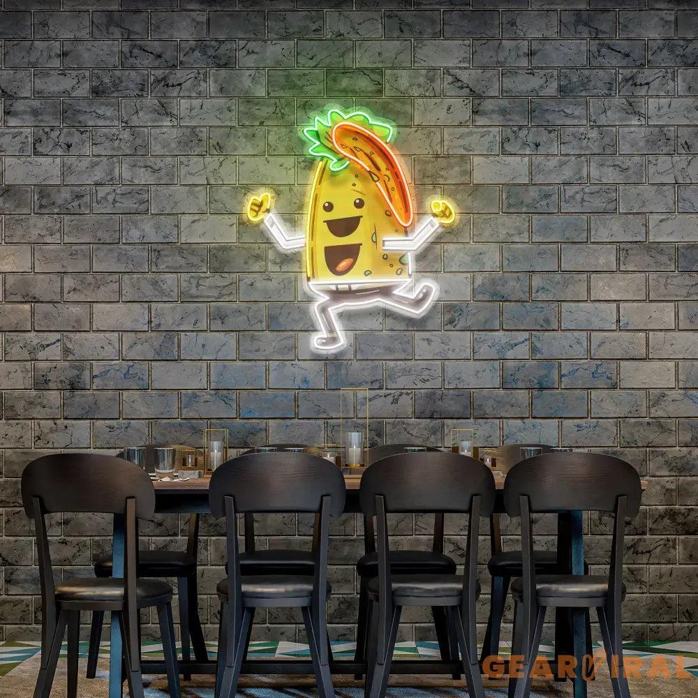 Custom Name Taco Style Dancing Music Artwork Led Neon Sign Light