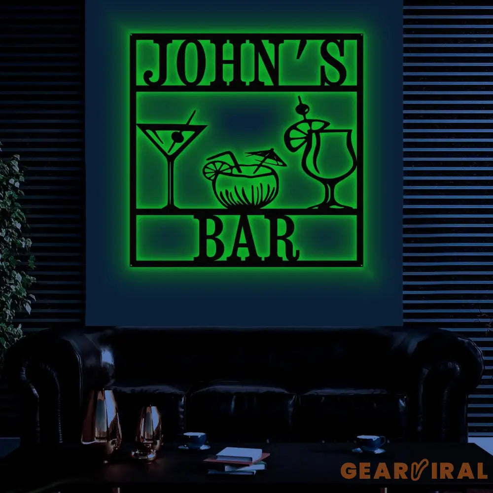 Custom Name The Bar Sign Personalized Metal Home Bar Sign Cabin Family Name Sign Man Cave Sign Bar Decor Metal Bar Sign