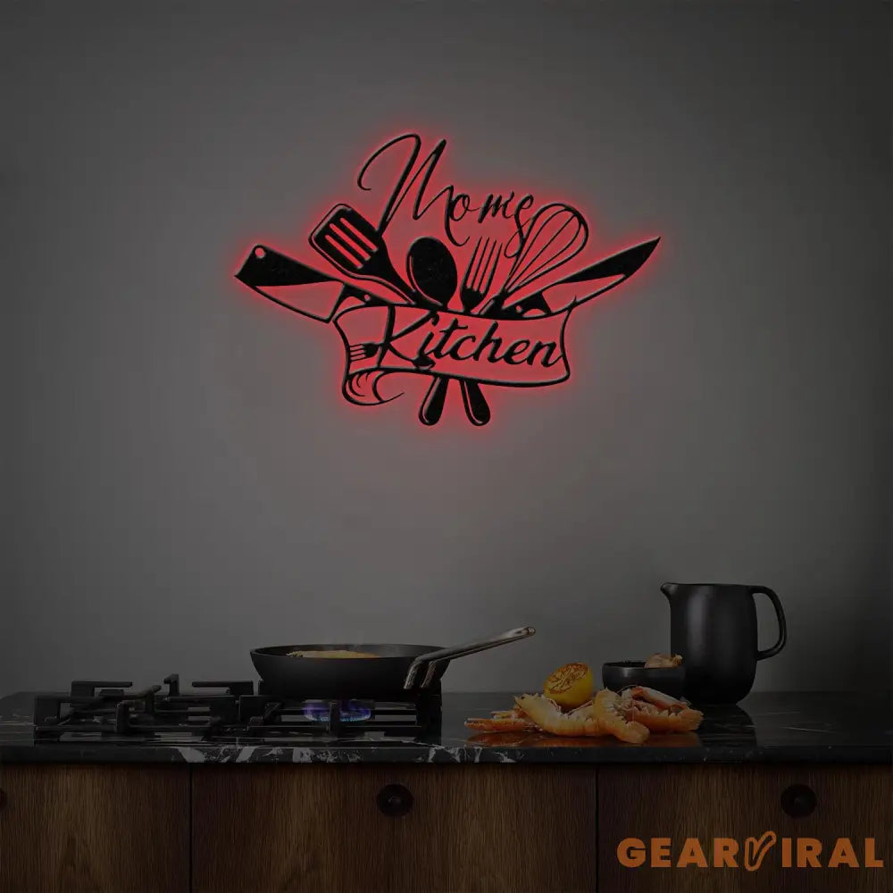 Custom Nana’s Metal Kitchen Sign with Led Light Kitchen Decor Name Kitchen Sign Farmhouse Kitchen Decor Cooking Gift