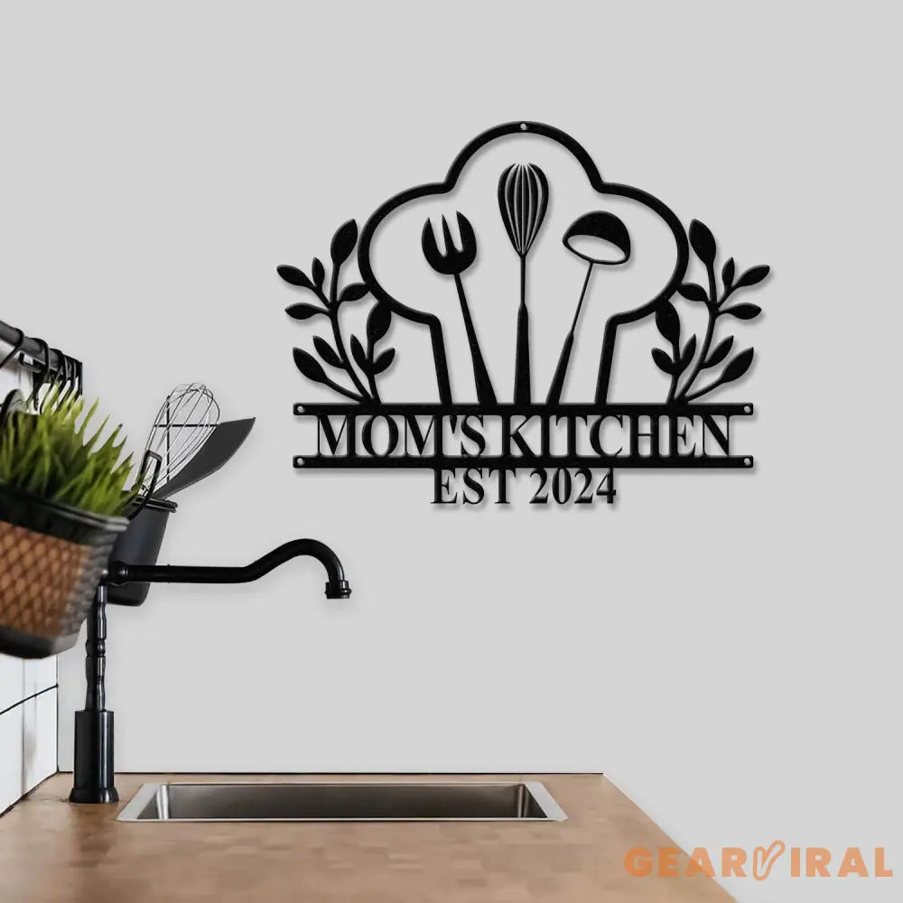 Custom Nana’s Metal Kitchen Sign with Led Light Kitchen Decor Name Kitchen Sign Farmhouse Kitchen Decor Cooking Gift