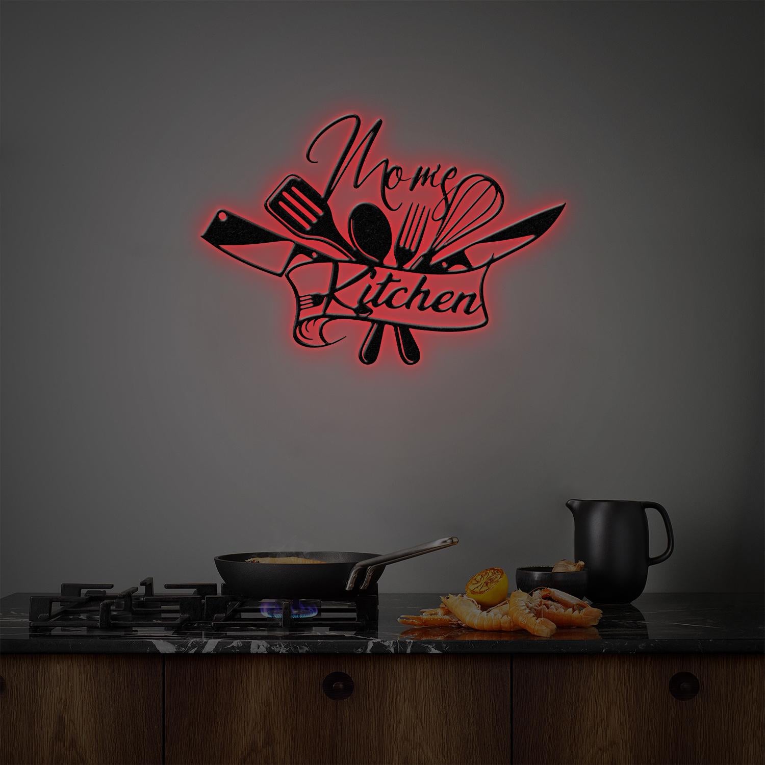 Custom Nana's Metal Kitchen Sign with Led Light, Kitchen Decor, Name Kitchen Sign, Farmhouse Kitchen Decor, Cooking Gift for Grandma Mom