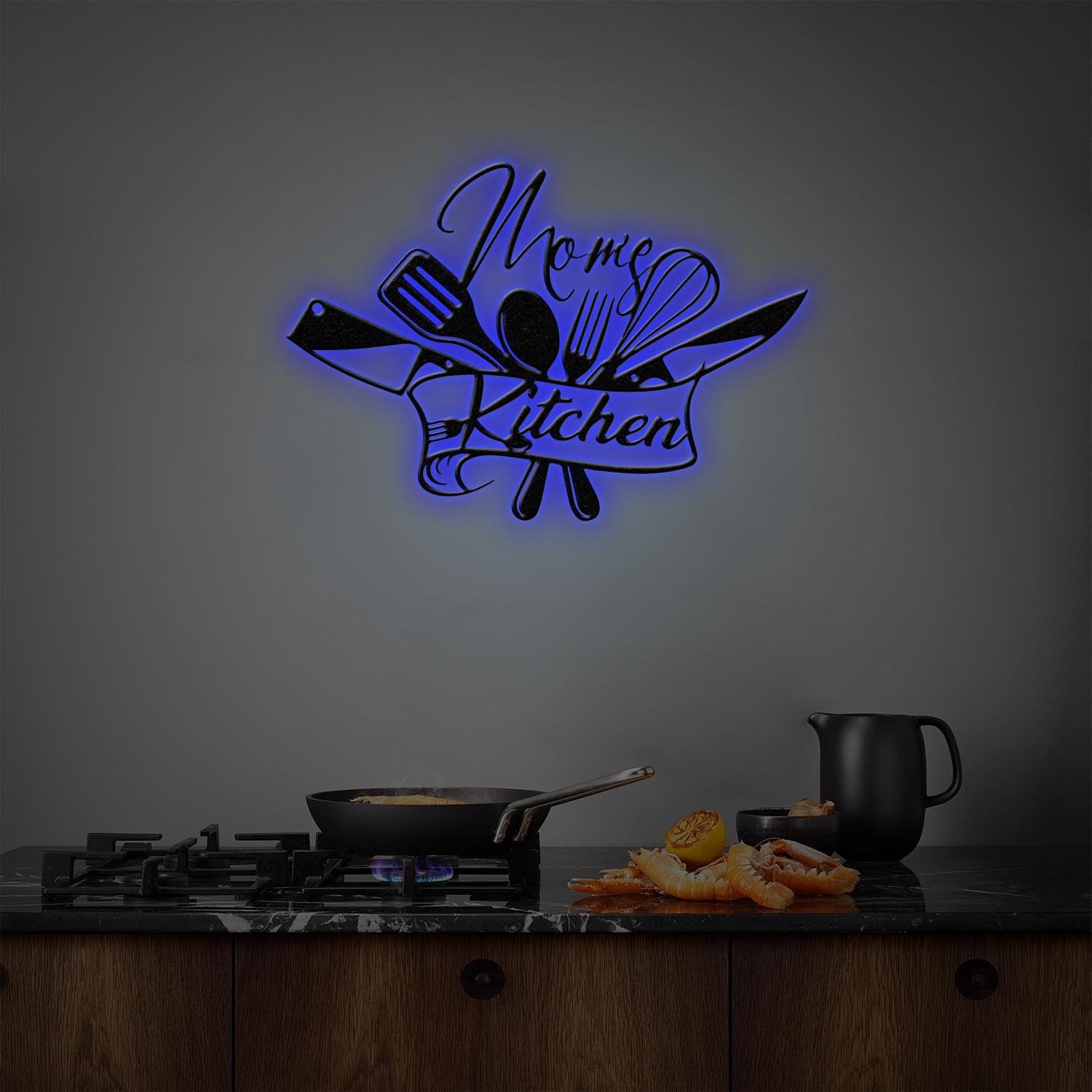 Custom Nana's Metal Kitchen Sign with Led Light, Kitchen Decor, Name Kitchen Sign, Farmhouse Kitchen Decor, Cooking Gift for Grandma Mom