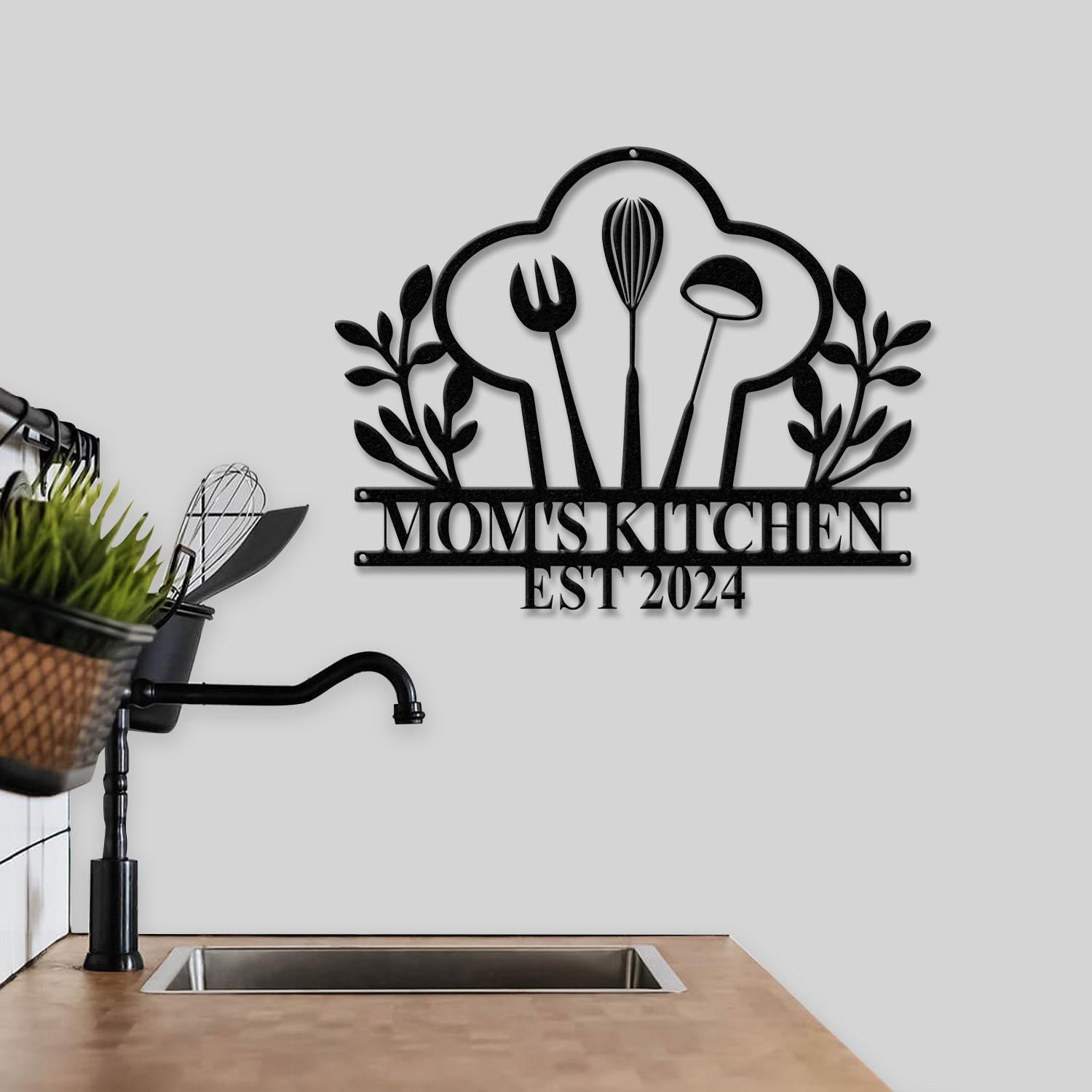Custom Nana's Metal Kitchen Sign with Led Light, Kitchen Decor, Name Kitchen Sign, Farmhouse Kitchen Decor, Cooking Gift for Grandma Mom