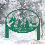 Custom Nativity Scene Christmas Sign – O Come Let Us Adore Him Religious Metal Art for Home or Yard – Perfect for