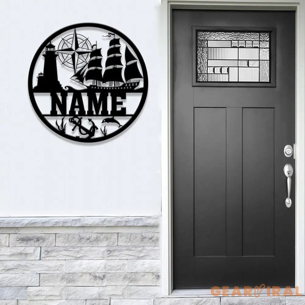 Custom Nautical Theme Baby Name Sign Nursery Name Sign Anchor Custom Baby Name Sign Ocean Anchor Nursery Decor Gift