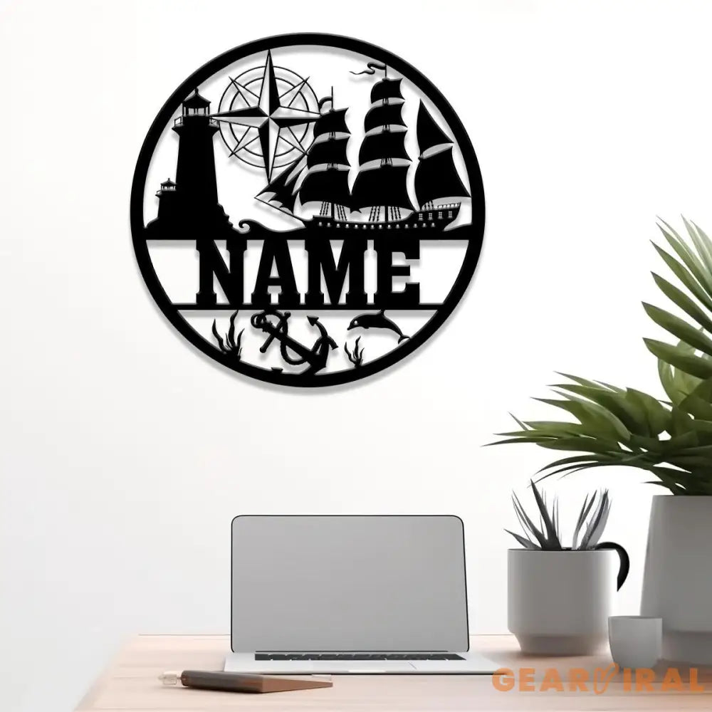 Custom Nautical Theme Baby Name Sign Nursery Name Sign Anchor Custom Baby Name Sign Ocean Anchor Nursery Decor Gift