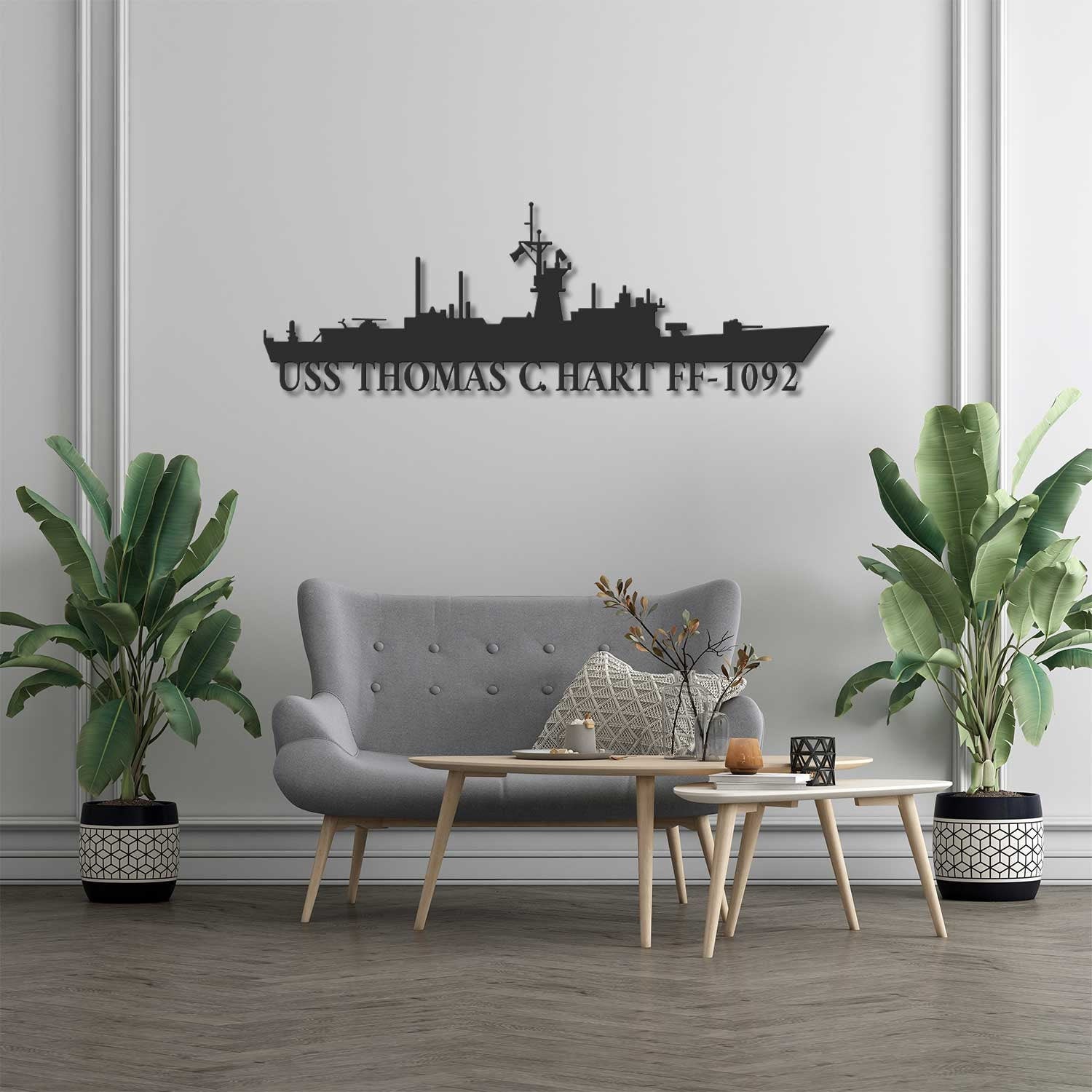 Custom Navy Ships Metal Wall Art with LED Lights - Personalized Gift for Navy Veterans - US Navy Ship Silhouette - US Navy memorabilia wall Sign | GearViral