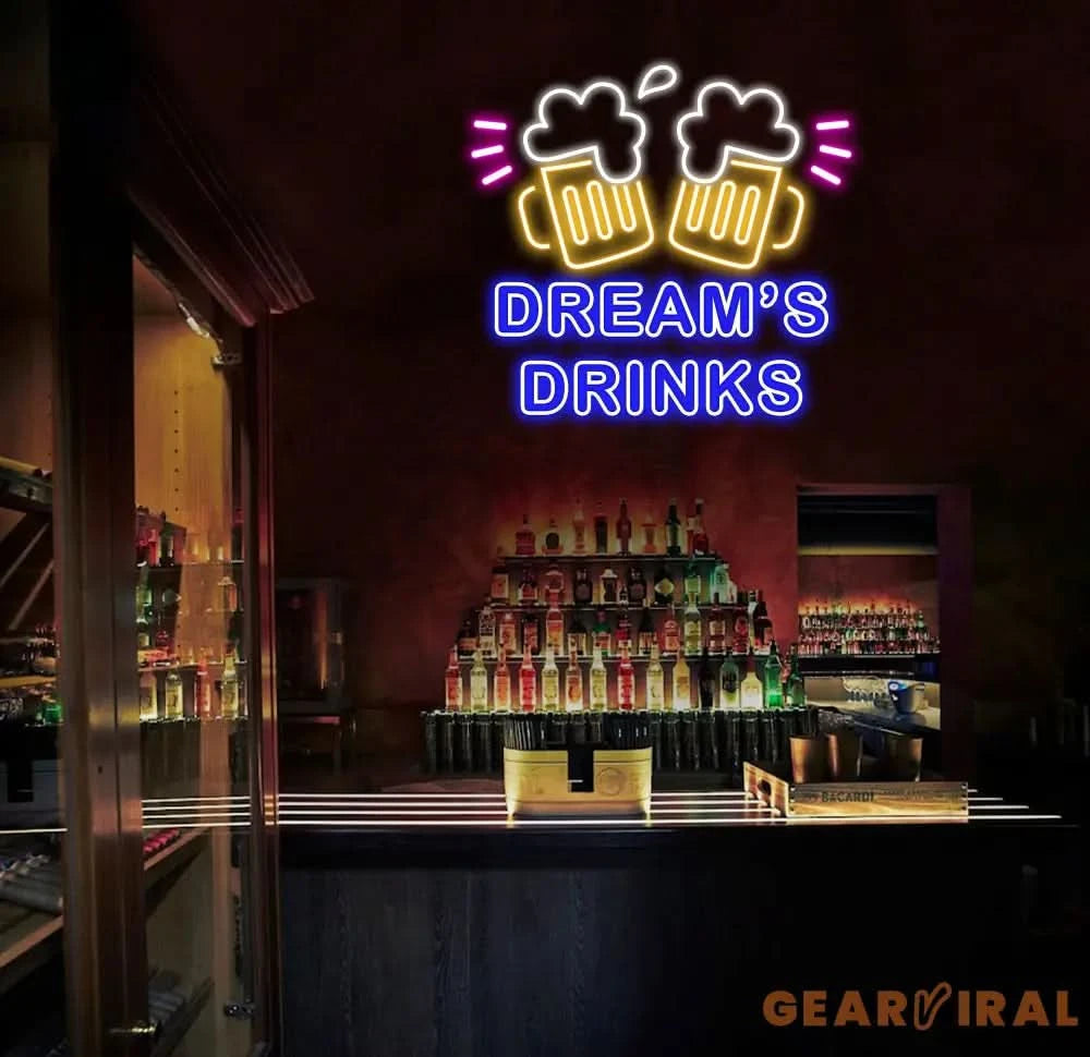 Custom Neon Beer Bar Sign Personalized Bar Club Neon Signs Neon Sign Home Bar Decor Bar Decoration Neon Lights Business