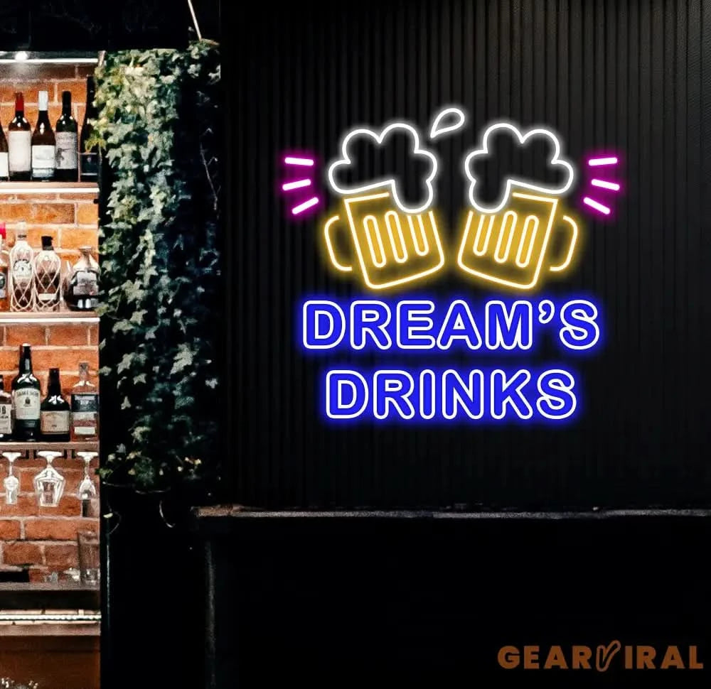 Custom Neon Beer Bar Sign Personalized Bar Club Neon Signs Neon Sign Home Bar Decor Bar Decoration Neon Lights Business