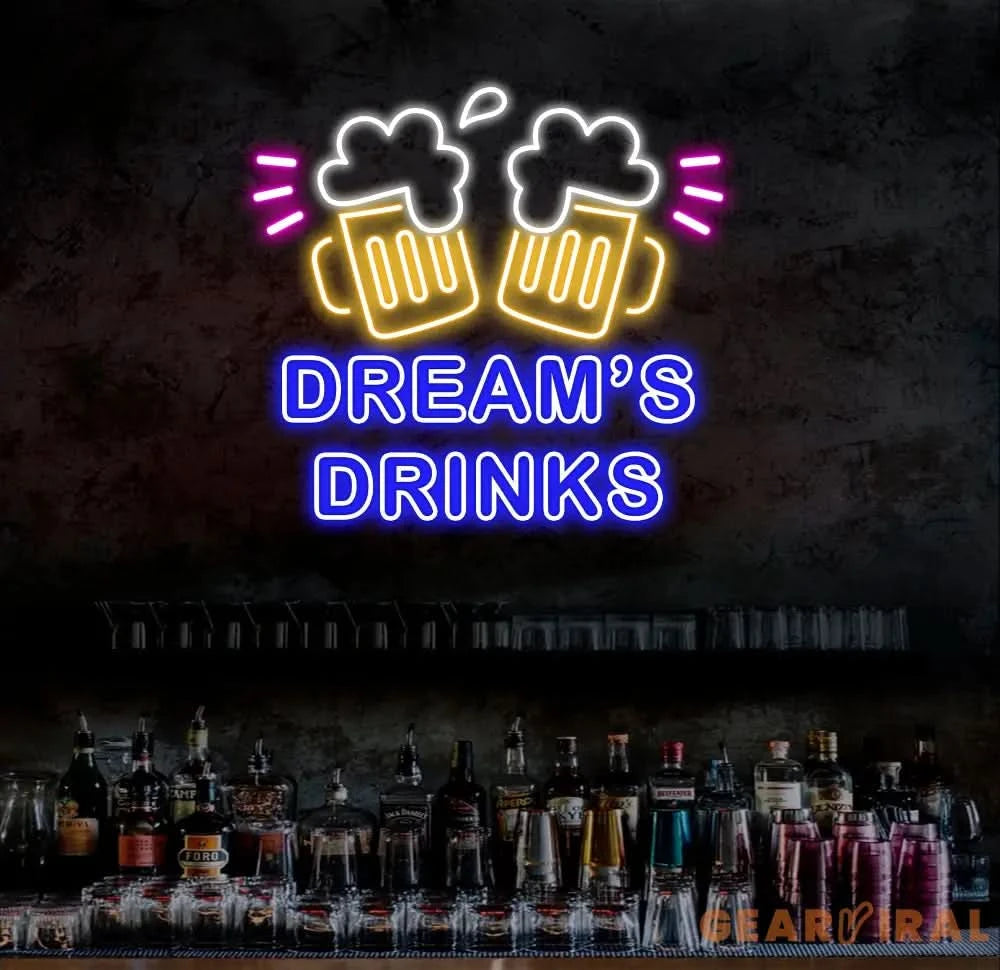 Custom Neon Beer Bar Sign Personalized Bar Club Neon Signs Neon Sign Home Bar Decor Bar Decoration Neon Lights Business