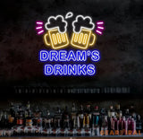 Custom Neon Beer Bar Sign Personalized Bar Club Neon Signs Neon Sign Home Bar Decor Bar Decoration Neon Lights Business