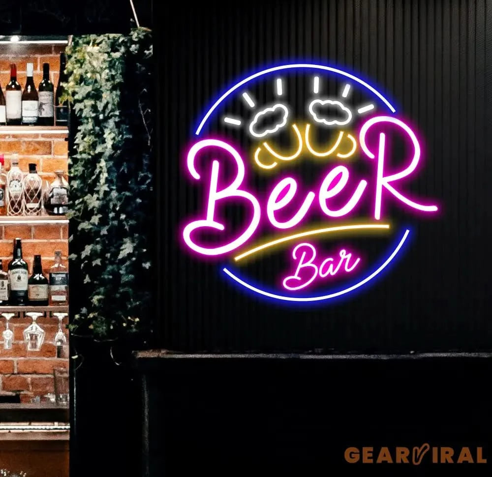 Custom Neon Beer Bar Sign Personalized Bar Club Neon Signs Neon Sign Home Bar Decor Bar Decoration Neon Lights Business