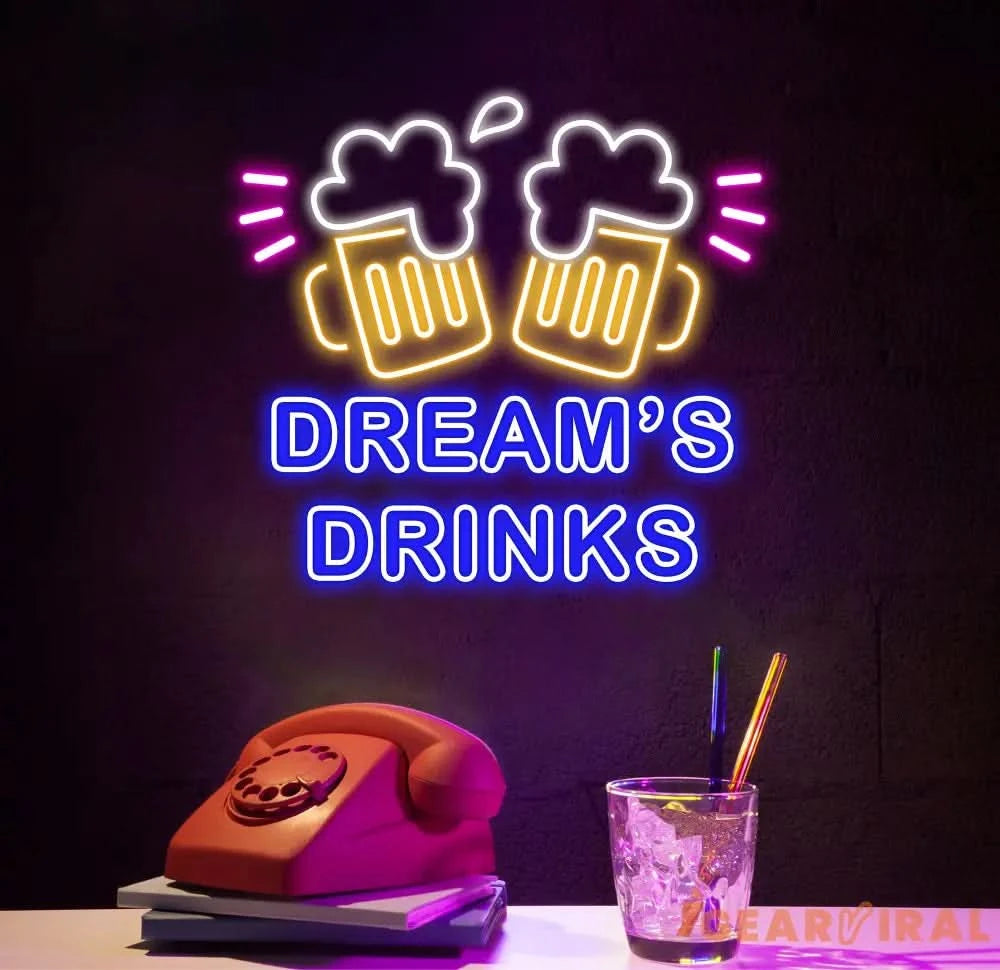 Custom Neon Beer Bar Sign Personalized Bar Club Neon Signs Neon Sign Home Bar Decor Bar Decoration Neon Lights Business