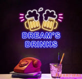 Custom Neon Beer Bar Sign Personalized Bar Club Neon Signs Neon Sign Home Bar Decor Bar Decoration Neon Lights Business