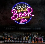 Custom Neon Beer Bar Sign Personalized Bar Club Neon Signs Neon Sign Home Bar Decor Bar Decoration Neon Lights Business