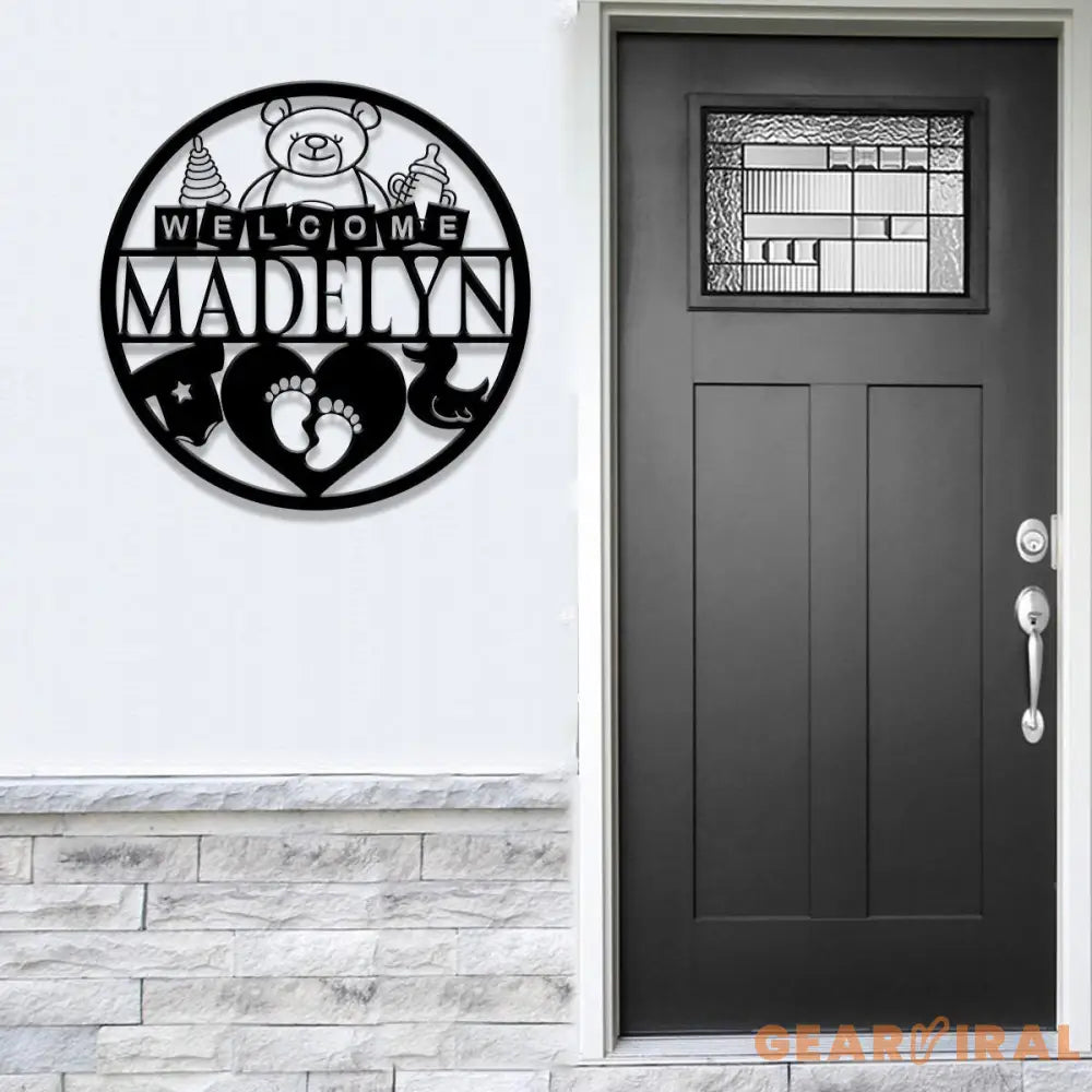 Custom New Baby Name Sign with Led Light Personalized Metal Sign for Nursery Wall Decor Baby Nursery Name Sign Baby