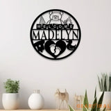 Custom New Baby Name Sign with Led Light Personalized Metal Sign for Nursery Wall Decor Baby Nursery Name Sign Baby