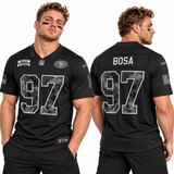 Custom Nick Bosa San Francisco 49ers Fan Inspired 2026 Salute to Service Stitched Premium Limited Jersey - Black