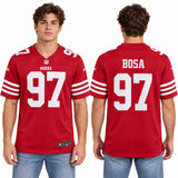 Custom Nick Bosa San Francisco 49ers Fan Inspired Player Game Jersey - White