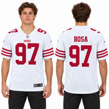 Custom Nick Bosa San Francisco 49ers Fan Inspired Player Game Jersey - White