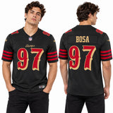 Custom Nick Bosa San Francisco 49ers Fan Inspired Rivalries Collection Stitched Premium Limited Jersey - Black