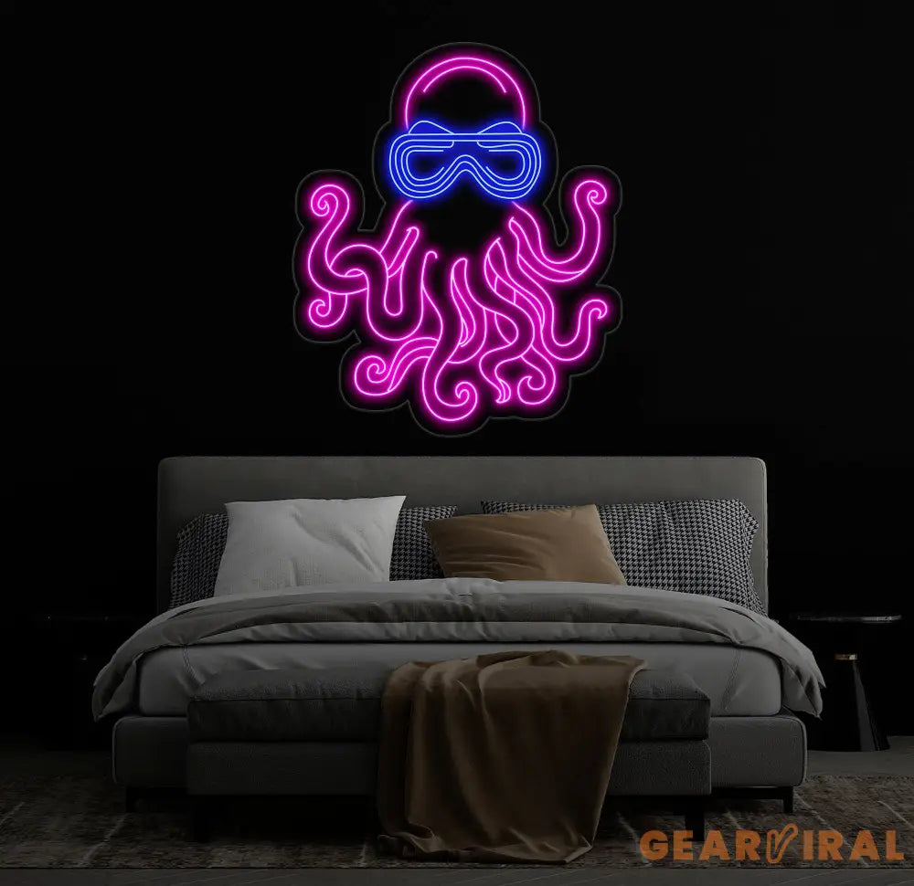 Custom Octopus Led Neon Sign Ocean Animal Led Light Bedroom Home Wall Decor Bar Wall Art House Wall Decor Party Neon