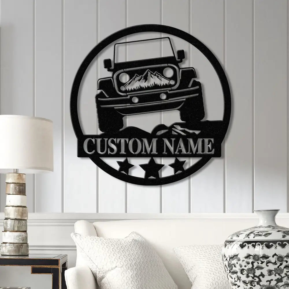Custom Off-Road Jeep Metal Sign Personalized Mountain Jeep LED Sign Jeep Gift Decor Adventure Metal Sign Custom Jeep