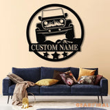 Custom Off-Road Jeep Metal Sign Personalized Mountain Jeep LED Sign Jeep Gift Decor Adventure Metal Sign Custom Jeep