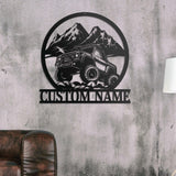 Custom Offroad Car Metal Wall Art With Led Light - Personalized Adventure Off Road Car Name Sign Decoration For Home - 4x4 Off Road Vehicle | GearViral