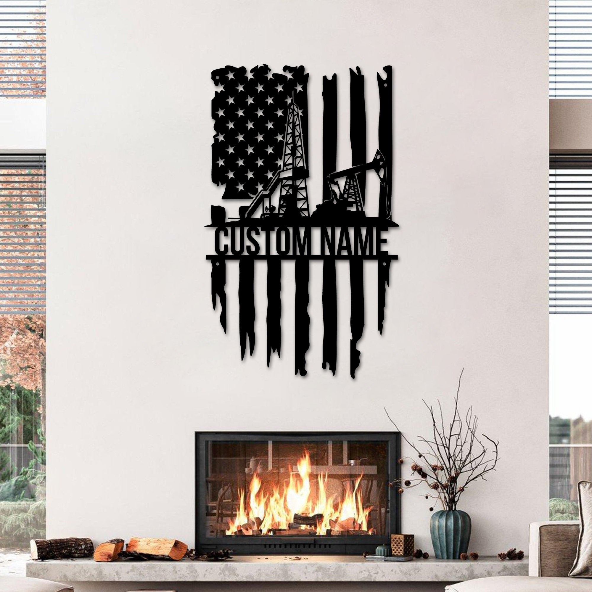 Custom Oil Field Metal Sign - Oil Field Welcome Sign - Oil Field Monogram Metal Sign - Personalized Oil Field metal wall art | GearViral