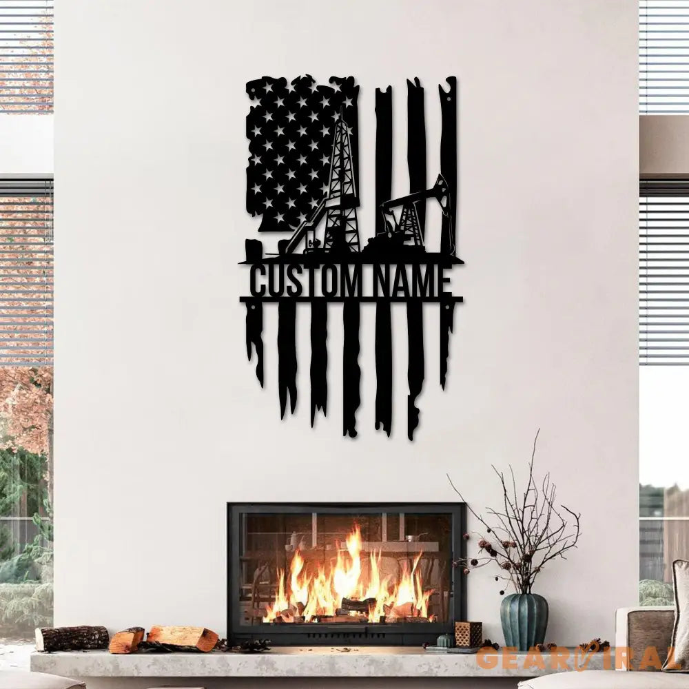 Custom Oil Field Metal Sign - Oil Field Welcome Sign - Oil Field Monogram Metal Sign - Personalized Oil Field metal