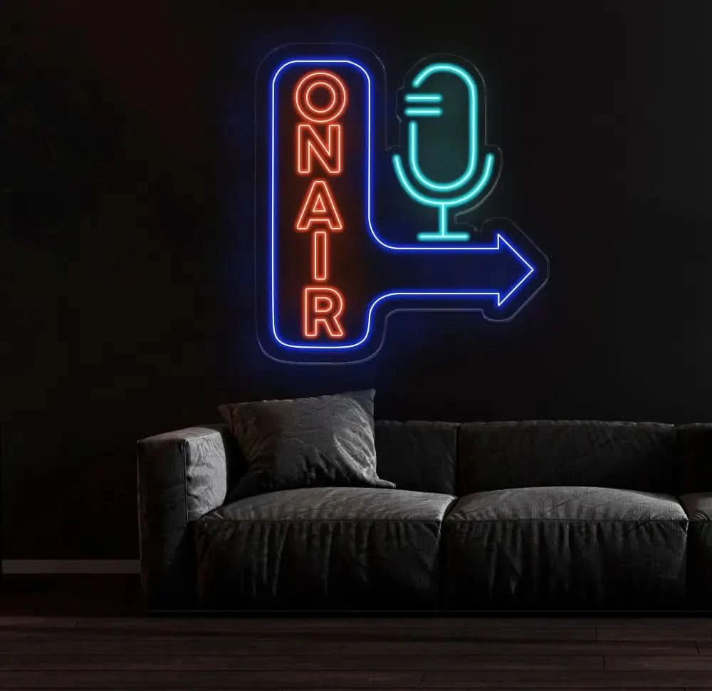 Custom On Air Neon Light On Air Neon Sign On Air Led Light On air sign LED RGB On Air Recording Gamers Studio Neon