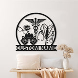 Custom Optician Metal Wall Art with Led Light - Optician Gift Optometry Gifts - Optometrist Eye Doctor Gift - Clinic Name Sign | GearViral