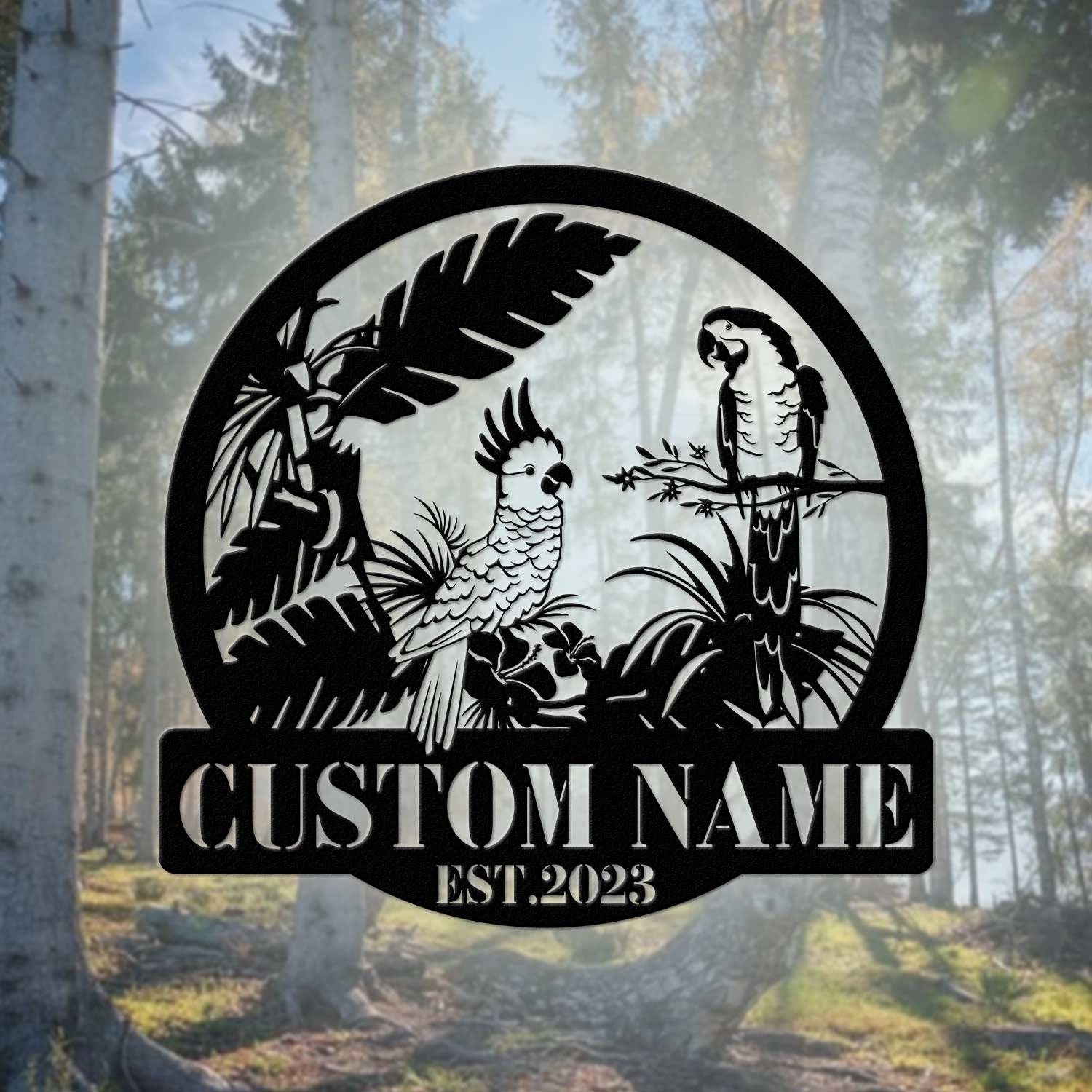 Custom Parrot Bird Metal Wall Art - Personalized Parrot Bird Name Sign -  - Bird Lovers Home Decor | GearViral