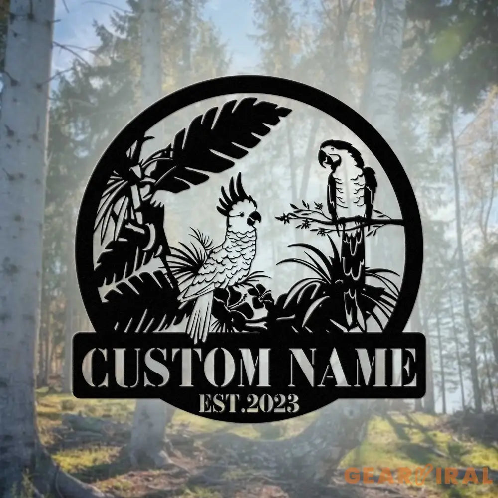 Custom Parrot Bird Metal Wall Art - Personalized Parrot Bird Name Sign - Bird Lovers Home Decor | GearViral
