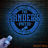 Custom Patio Metal Sign – Personalized Welcome Patio Sign with LED Backlight – Perfect Outdoor Decor for Patio Yard or