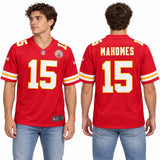 Custom Patrick Mahomes Kansas City Chiefs Fan Inspired Game Jersey - Red