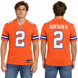 Custom Patrick Surtain II Denver Broncos Fan Inspired Legend Player Performance Top - Orange