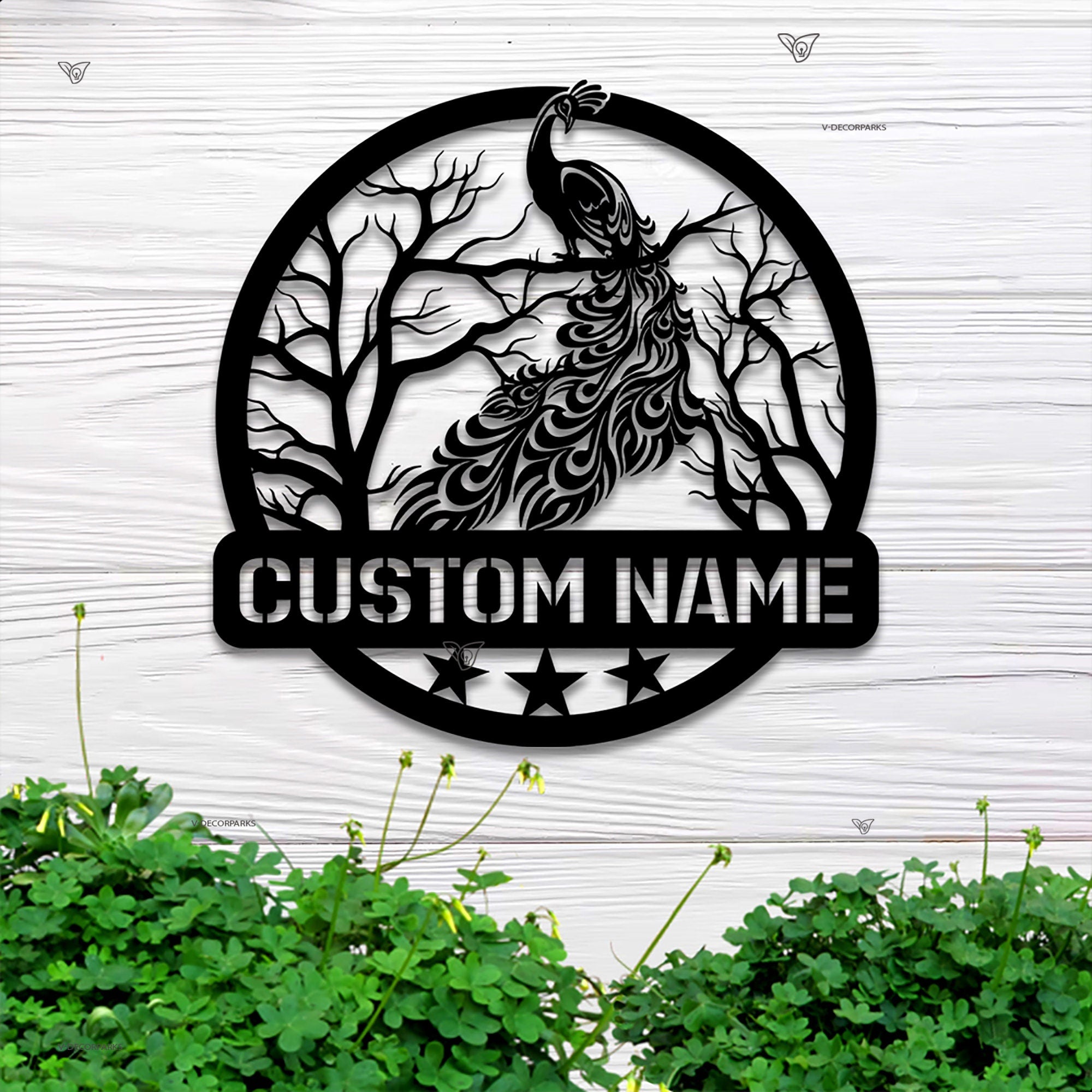 Custom Peacock Bird Metal Wall Art LED Light - Natural Peafowl Lover Sign Home Decor - Boy Girl Nursery Decoration - Peacock Housewarming Xmas | GearViral
